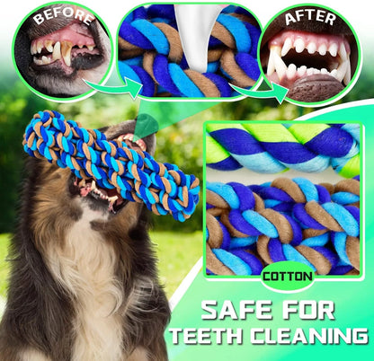 XL Dog Chew Toys for Aggressive Chewers Large Breed, 14 Pack Tough Indestructible Dog Toys , Durable Puppy Chew Toys for Teething, Heavy Duty Cotton Dog Rope Toys for Large Dogs